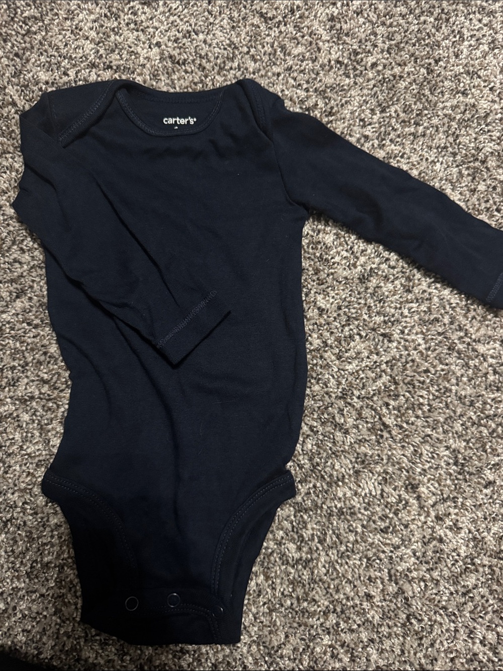 Carter's Navy Long-Sleeve Baby Bodysuit